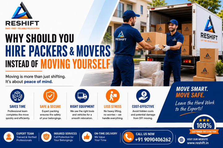 Why Should You Hire Packers and Movers Instead of Moving Yourself